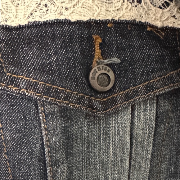 Denim Jacket with Lace Accents - Picture 3 of 7